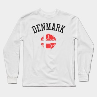 Denmark Soccer Team Heritage Flag Long Sleeve T-Shirt